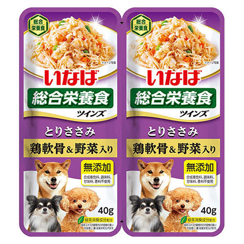 【ポイント10倍】いなば ツインズ とりささみ 鶏軟骨&野菜入り 80g(40g×2) TW-07