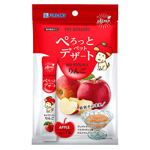 【ゆうパケット配送】【送料弊社負担】FORCANS フォーキャンス ぺろっとペットデザート りんご 7本×3袋【他商品と同時購入不可】