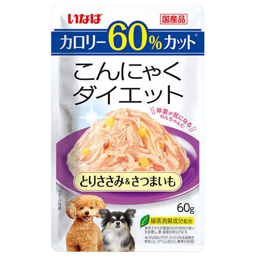 『ポイント15倍』いなば こんにゃくダイエット とりささみ＆さつまいも 60g 24個 DRP-17