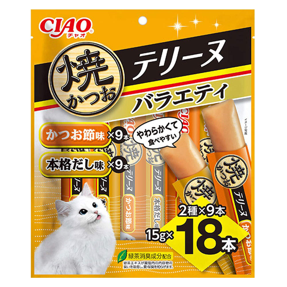 【ポイント10倍】いなば 焼かつお テリーヌ バラエティ 18本入 16個