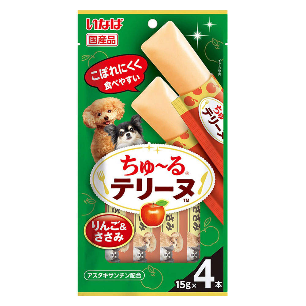 【ゆうパケット配送】【送料弊社負担】いなば ちゅ～る テリーヌ りんご＆ささみ 4本入 6個【他商品と同時購入不可】