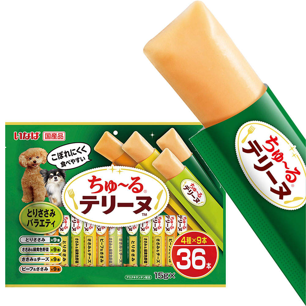 【ポイント10倍】いなば ちゅ～る テリーヌ とりささみ バラエティ 15g 36本入