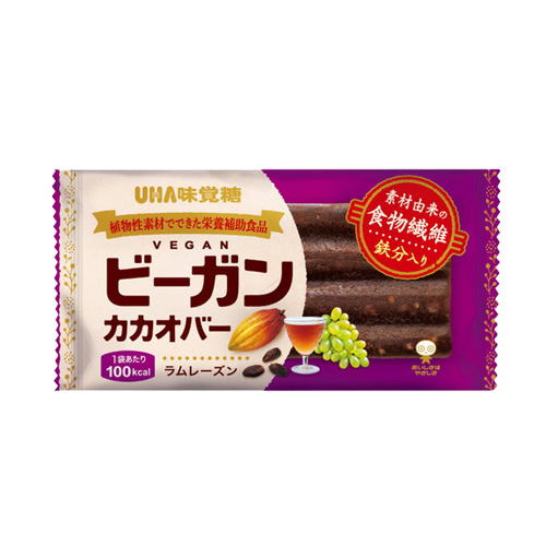 UHA味覚糖 ビーガンカカオバー ラムレーズン 26.5g×10個