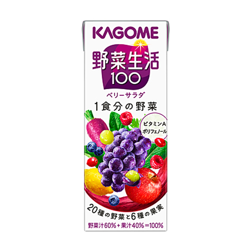 カゴメ 野菜生活100 ベリーサラダ 200ml×24本