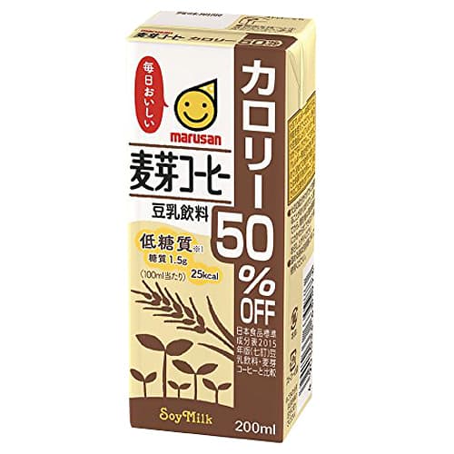 マルサンアイ 豆乳飲料麦芽コーヒーカロリー50％オフ 200ml 24本
