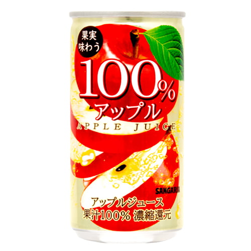 サンガリア 果実味わう 100％アップル 190g×30缶