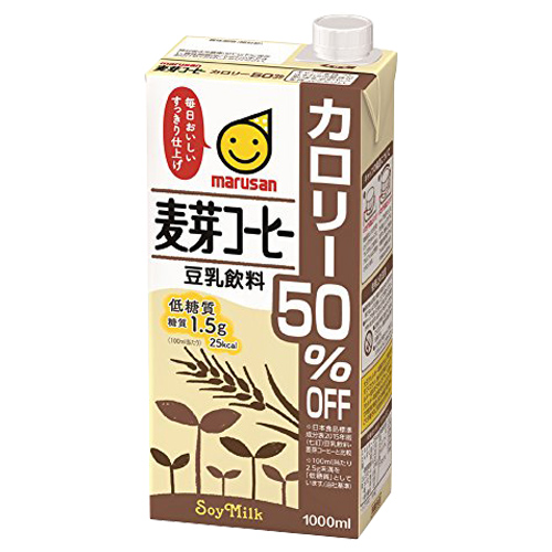 マルサンアイ 豆乳飲料　麦芽コーヒー　カロリー50％オフ 1000ml 6本