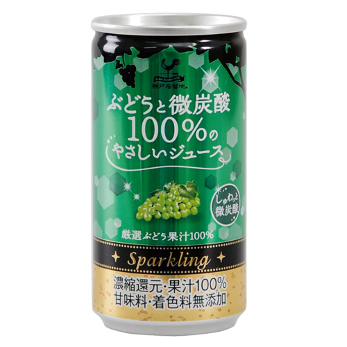 富永貿易 神戸居留地 ぶどうと微炭酸100％ 185ml 20缶