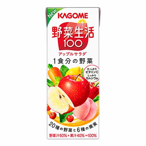 カゴメ 野菜生活100 アップルサラダ 200ml×24本