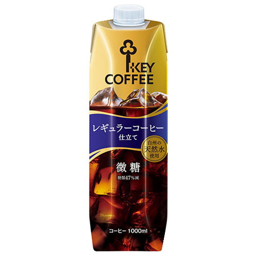 【送料弊社負担】キーコーヒー アイスコーヒー微糖 1L×12本【他商品と同時購入不可】