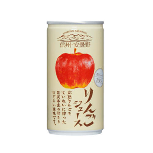 ゴールドパック 信州・安曇野りんごジュース ストレート 190g×30缶