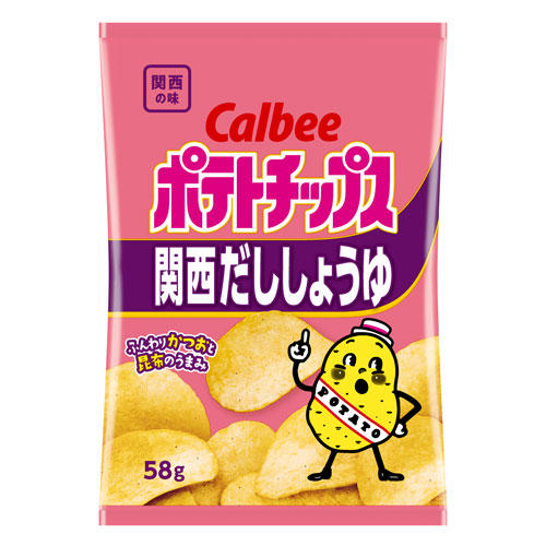 カルビー ポテトチップス 関西だししょうゆ 58g×12袋