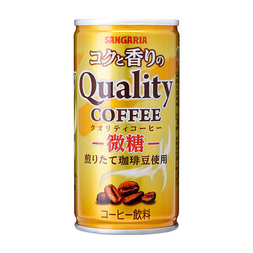 【送料弊社負担】サンガリア クオリティコーヒー微糖 185g×60缶【他商品と同時購入不可】