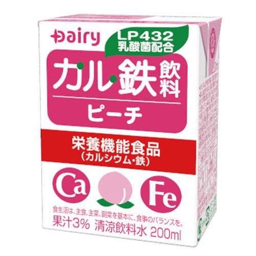 南日本酪農協同 デーリィ カル鉄飲料 ピーチ味 200ml×18本