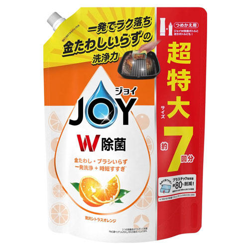 P＆G 除菌ジョイ コンパクト シトラスオレンジの香り 詰替用 930ml＋毎日とりかえスポンジ 15枚入