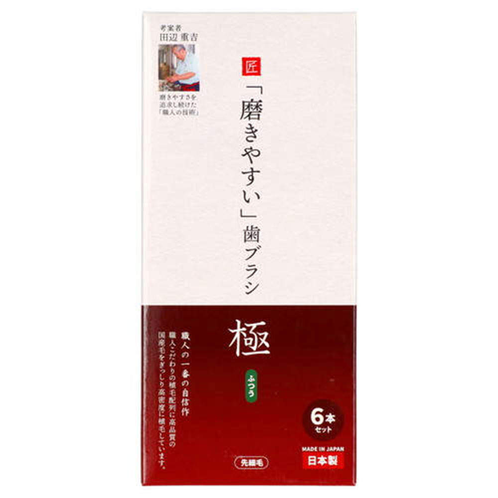 ライフレンジ 磨きやすい歯ブラシ 極 ふつう 6本組 LT-53【他商品と同時購入不可】
