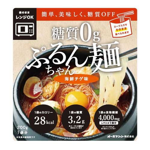 オーミケンシ 糖質0g ぷるんちゃん麺 海鮮チゲ 200g×24個