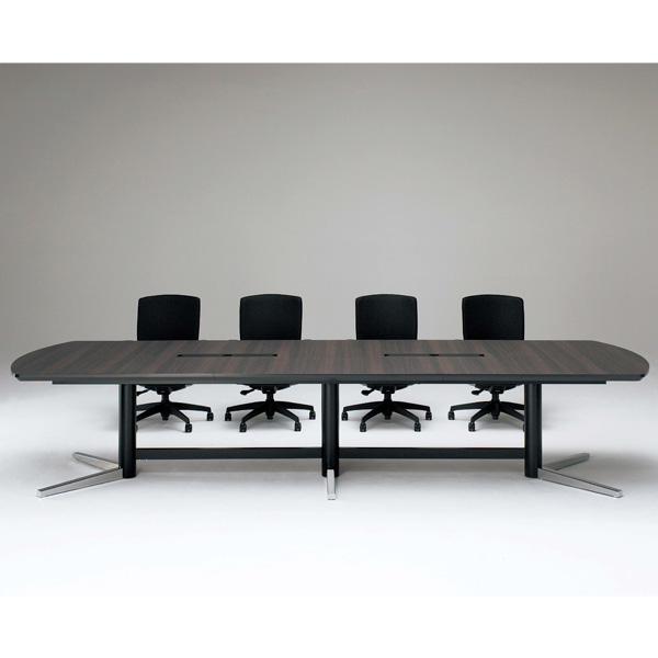 生興 テーブル KV型会議用テーブル ダークウッド KV-2412W-D