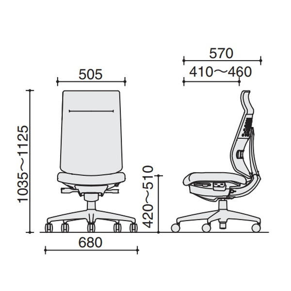 コクヨ(KOKUYO) オフィスチェア Wizard4(ウィザード4) アディショナルバック ホワイトシェル アルミ脚 布張 肘なし ソフトベージュ C06-P402CW-E1G41K1