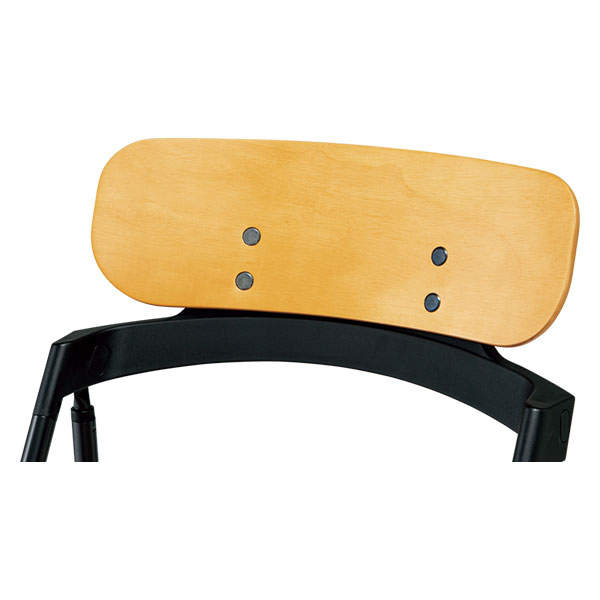 サンケイ 折りたたみ椅子 厚張り ビニールレザー張り 背合板色ナチュラル ブラックネイビー CF76-MXD-MOD-75