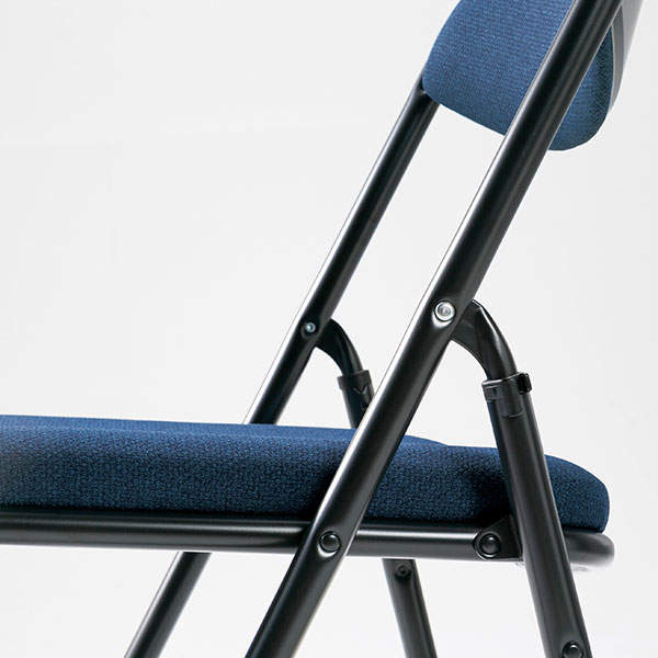 サンケイ 折りたたみ椅子 厚張り 布張り 連結可能 ブラックフレーム ネイビー SCF20-MYD-PST-MNV