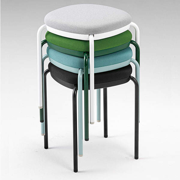 サンケイ スツール 4本脚 ワントーン スタッキング可 ホワイトグレー 4脚セット M-102-PST-PGR