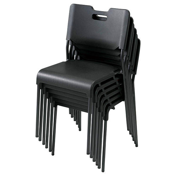 サンケイ スタッキングチェア ミーティングチェア 座パッド付 ビニールレザー張り ベージュ CM485-MX-MG-6061