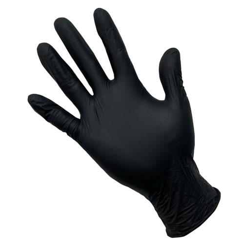 宇都宮製作 使い捨て手袋 シンガー ニトリル SRB 粉なし L ブラック 100枚入×3個 NBR035BPF-KB