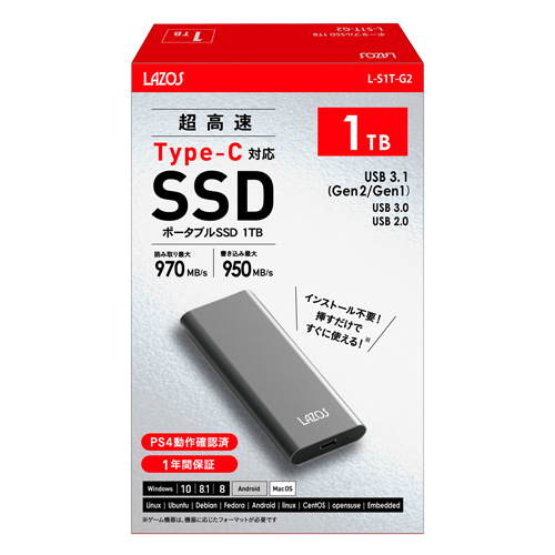 SSD 1TBPC/タブレット