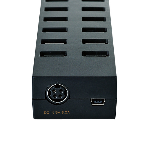 エレコム USBハブ セルフパワー USB2.0対応 16ポート 1.5m ACアダプタ付 ブラック U2H-Z16SBK