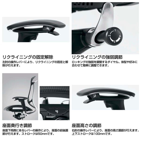 【期間限定ポイント5倍】【受注生産品】 オカムラ オフィスチェア コンテッサ セコンダ ハイバック シルバーフレーム ブラックボディ 座メッシュ アジャストアーム グリーン CC81GR FPG5