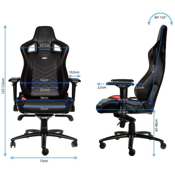 noblechairs ゲーミングチェア EPIC レッド NBL-PU-RED-003