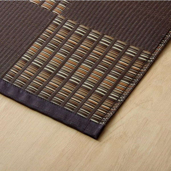 イケヒコ ポリプロピレンラグ ウィード 江戸間6畳 (261×352cm) ブラウン WED261352