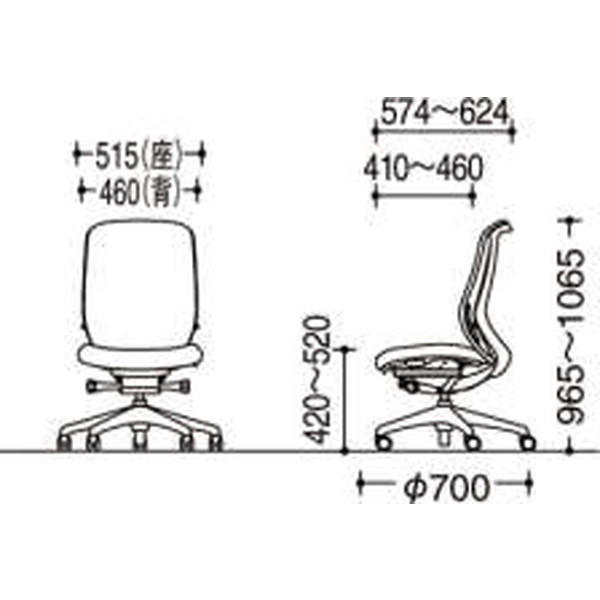 オカムラ チェア Sylphy(シルフィー) 肘なし 背クッション ハイ ホワイトボディ 樹脂脚 ミディアムブルー C637XW-FSF3 [テレワーク 在宅ワーク 在宅勤務 リモートワーク 自宅用オフィスチェア SOHO スマートオフィス]