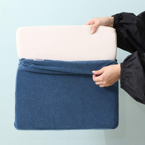 不二貿易 Foamy 低反発シートクッション 38×38cm ネイビー