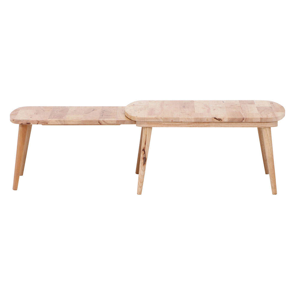 Natural Signature 天然木 センターテーブル SLIDE 幅70～120cm 伸縮式 37019