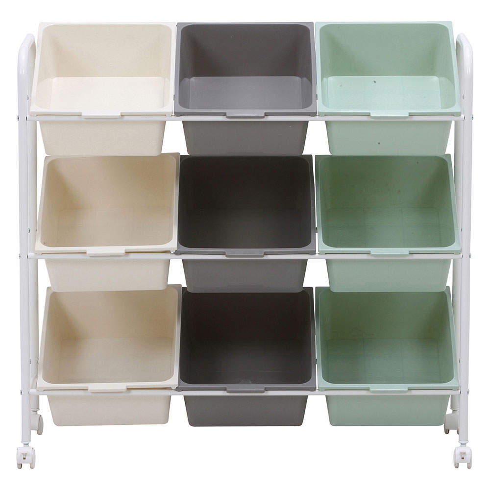 不二貿易 キッズラック color 9マス(キャスター付) 38293