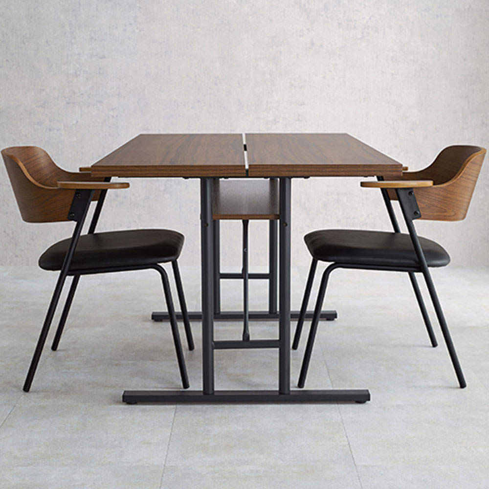 萩原 ダイニングチェア Mix ブラウン/ブラック LC-4835BR-PBK