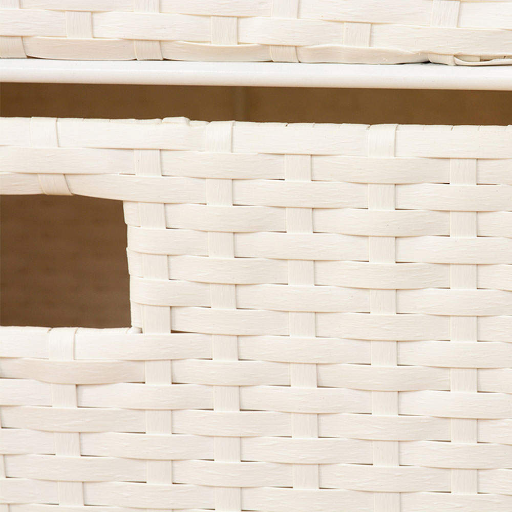 萩原 ランドリーラック ホワイト RAN-2418WH