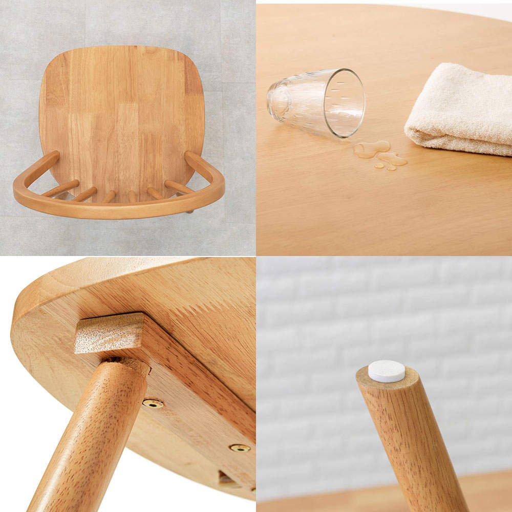 萩原 ダイニングチェア(Aタイプ) 2脚セット Aタイプ ナチュラル BC-8624LNT