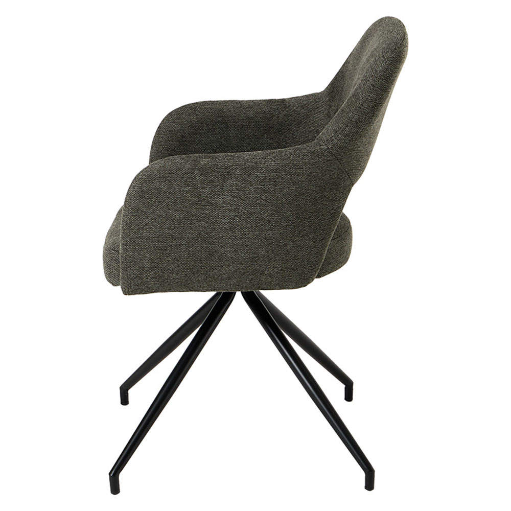 萩原 スィーベルチェア ファブリックダークグレー LC-4862DGY