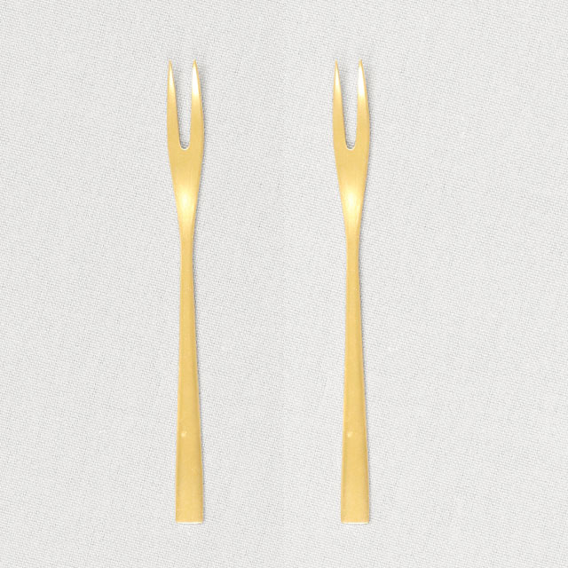 Cutipol クチポール DUNA Matte Gold デュナ マット ゴールド Fruit fork/Snail fork フルーツフォーク/スネイルフォーク