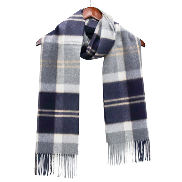 よろずやマルシェ本店 Johnstons カシミアマフラー タータンチェック シルバーバンノックベーン 190 35cm Wa Ku0499 ファッション 食品 日用品から百均まで個人向け通販