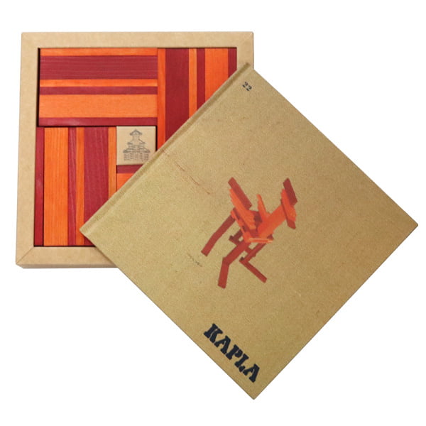 KAPLA カプラ KAPLA Book and Colours Red/Orange 40 planks ブック付き 40ピース 赤セット