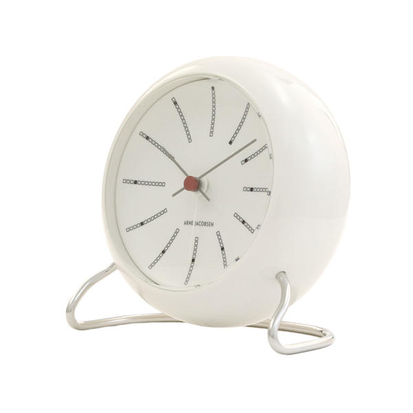 ARNE JACOBSEN アルネ・ヤコブセン 置時計 Bankers table clock バンカーズ テーブルクロック ホワイト 11cm