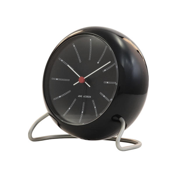 ARNE JACOBSEN アルネ・ヤコブセン 置時計 Bankers table clock バンカーズ テーブルクロック ブラック 11cm