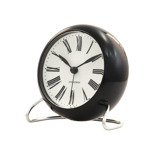 ARNE JACOBSEN アルネ・ヤコブセン 置時計 Roman table clock ローマン テーブルクロック ブラック 11cm