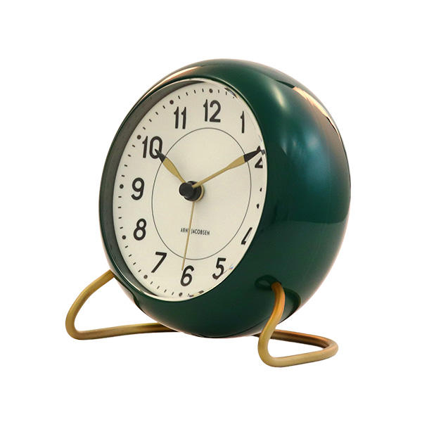 ARNE JACOBSEN アルネ・ヤコブセン 置時計 Station table clock ステーション テーブルクロック グリーン 11cm