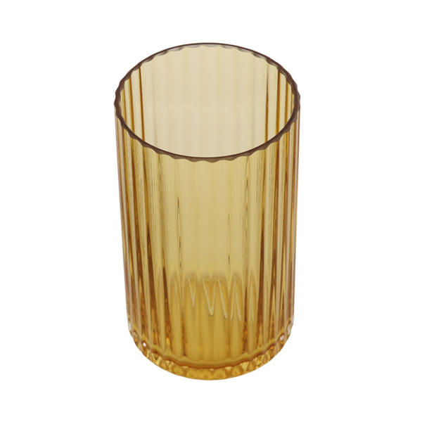【売りつくし】Lyngby Porcelaen リュンビュー ポーセリン Lyngbyvase glass ベース グラス 15.5cm アンバー