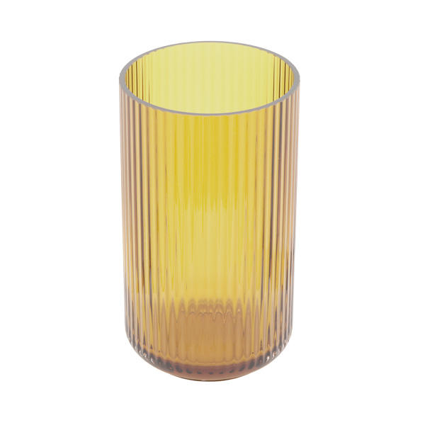 【売りつくし】Lyngby Porcelaen リュンビュー ポーセリン Lyngbyvase glass ベース グラス 31cm アンバー